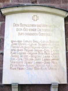 Foto Gedenktafel in Dietershan